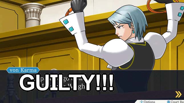 A screenshot from Ace Attorney