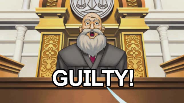 A screenshot from Ace Attorney