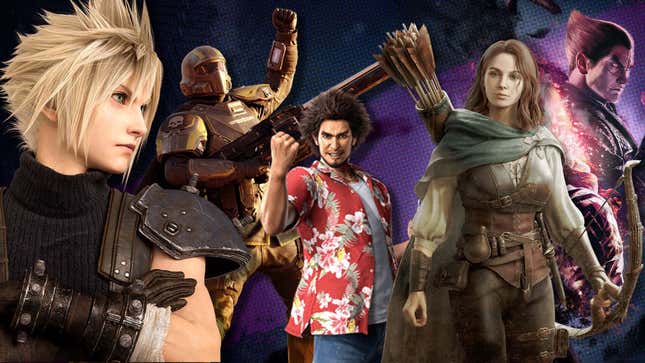 Characters from Final Fantasy, Helldivers, Like a Dragon, Dragon's Dogma, and Tekken.