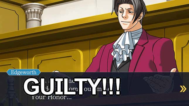 A screenshot from Ace Attorney